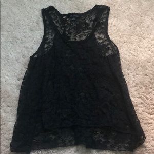Forever 21 black lace tank (s)